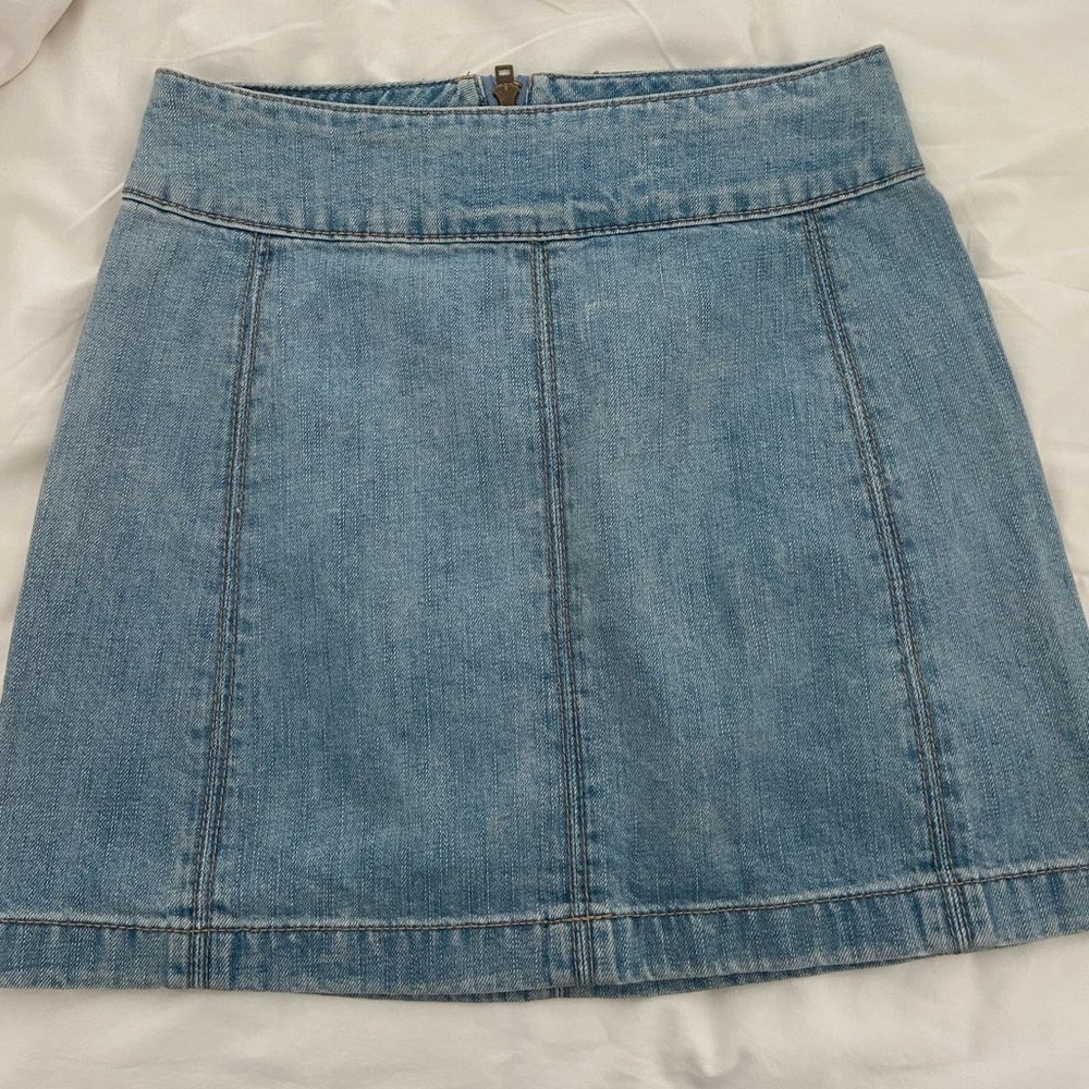 Denim free people skirt